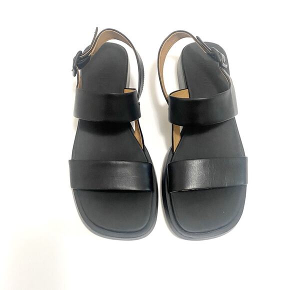 Camper Shoes - Camper Dana black leather 2 strap sandal